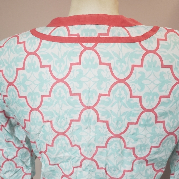 J. Crew tunic, Size Medium, light blue and pink - Picture 5 of 6